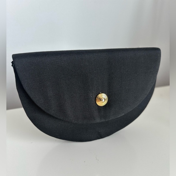 Sothy's Paris Handbags - Sothy's Paris Elegant Black Clutch with Gold Accent